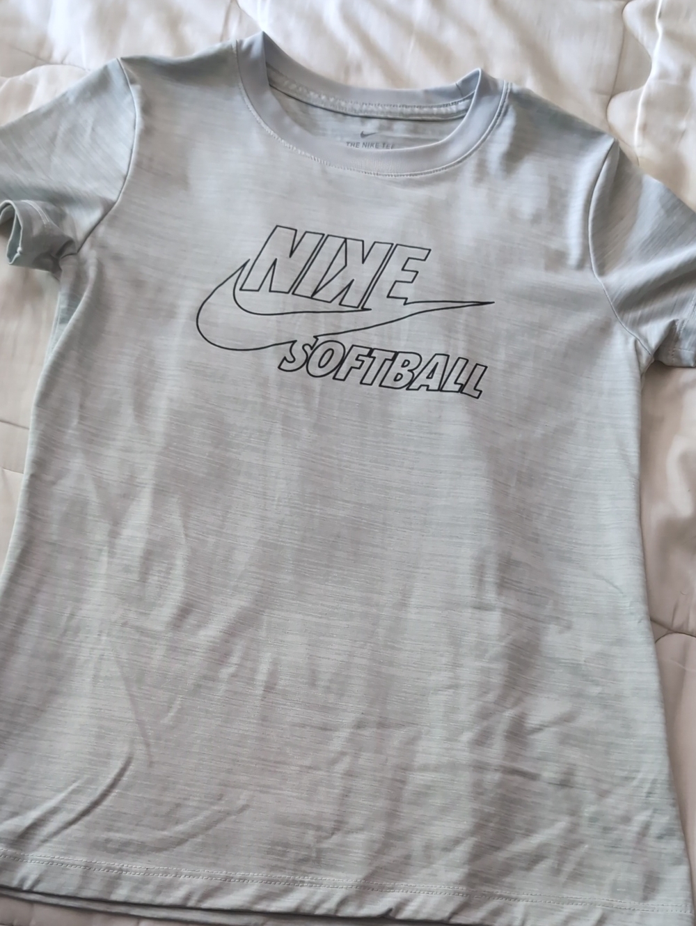 Nike Women's Light Gray 'NIKE Softball' Graphic Tee